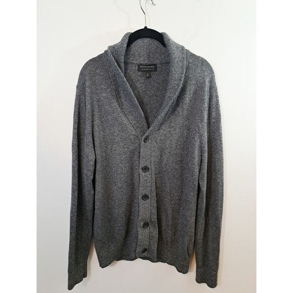 Banana Republic Men's Gray Shawl Collar Cardigan Sweater Size Medium - Picture 1 of 4